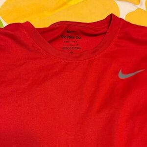 Nike Red Tee with Gray Swoosh
